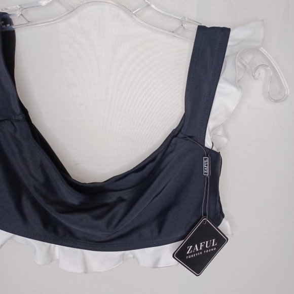 Zaful Ruffle Swim Top NWT Size 6 - Picture 2 of 4